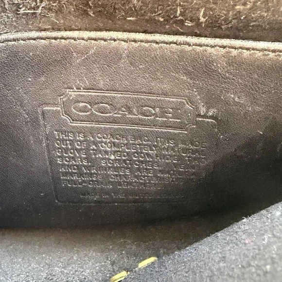 Vintage Coach Casino Bag 9924 Black Crossbody Leather Turn-Lock Top-Handle - Picture 8 of 9